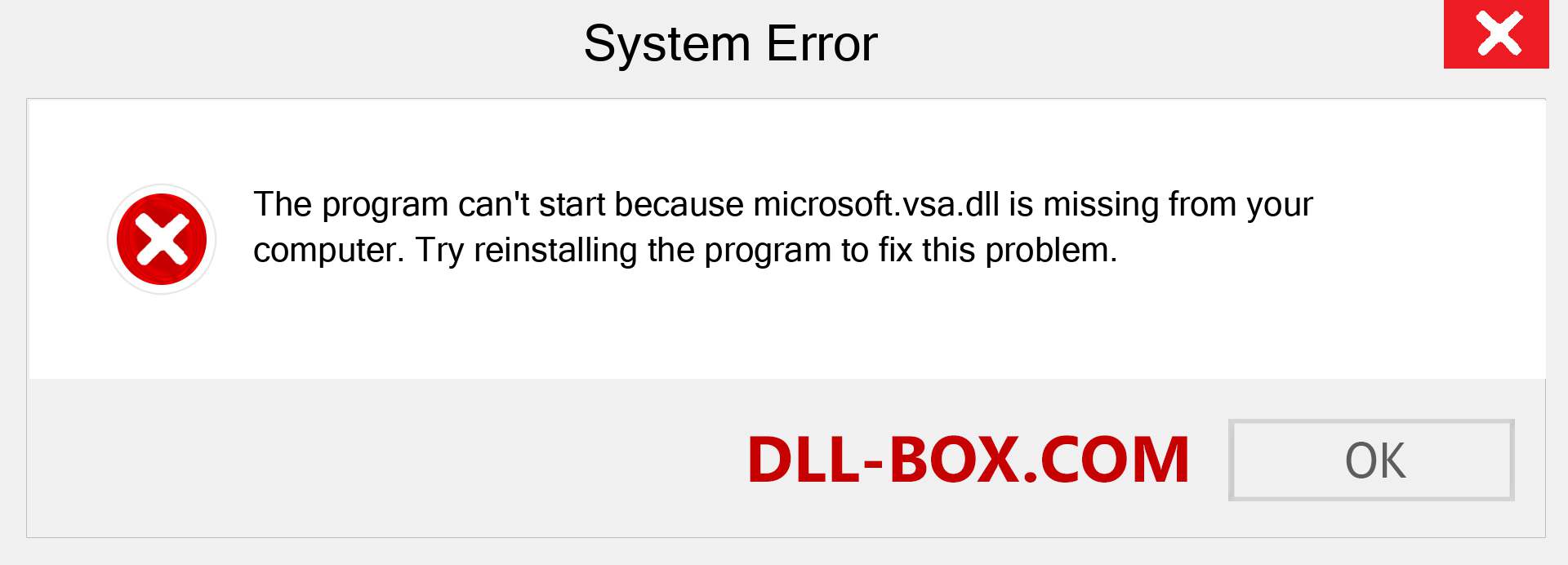  microsoft.vsa.dll file is missing?. Download for Windows 7, 8, 10 - Fix  microsoft.vsa dll Missing Error on Windows, photos, images